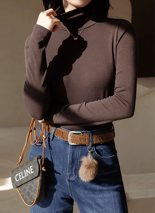 엔디디 울 블렌딩 말랑 쫀쫀 심플 베이직 데일리 폴라 티셔츠