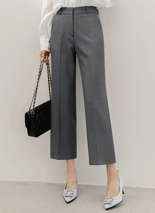 클로틴 심플 모던 스트레이트 일자 9부 슬랙스 팬츠