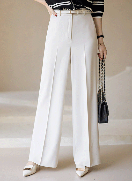 (55-77) 세미와이드 가볍게 차르르 심플 모던 일자핏 슬랙스 팬츠