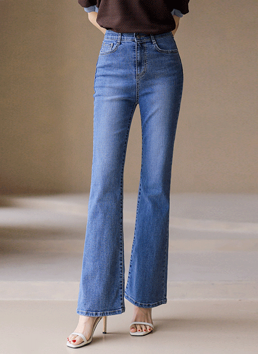 (55-77) 클린핏 중청 히든밴딩 슬림 부츠컷 데님 팬츠